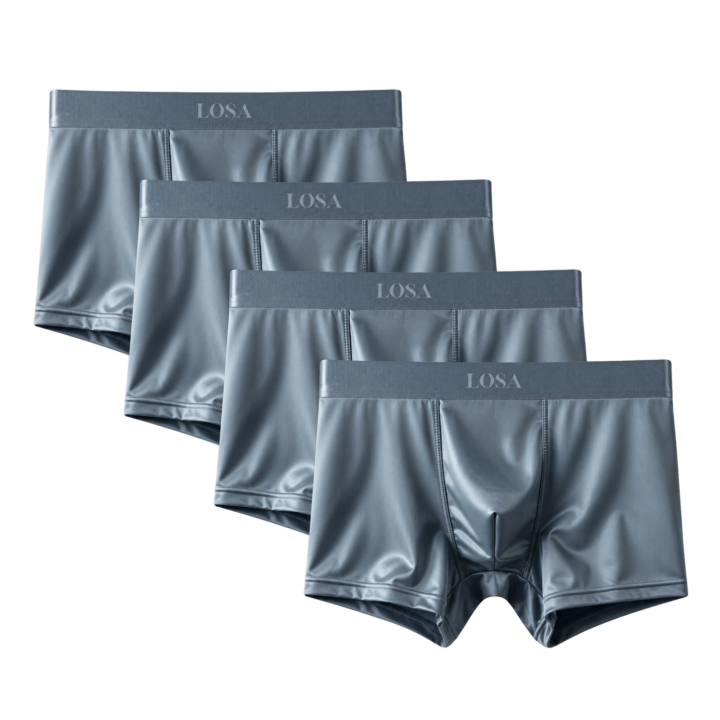 Boxer uomo LOSA Cool Silk color Ice Blue — tessuto seta ghiaccio premium