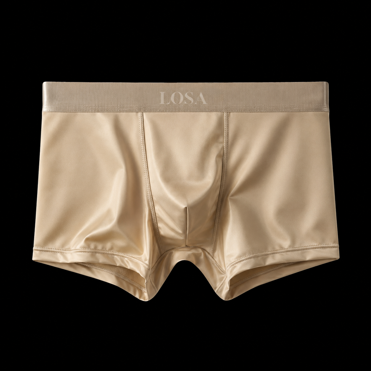 Boxer uomo LOSA Cool Silk color Champagne — tessuto seta ghiaccio premium