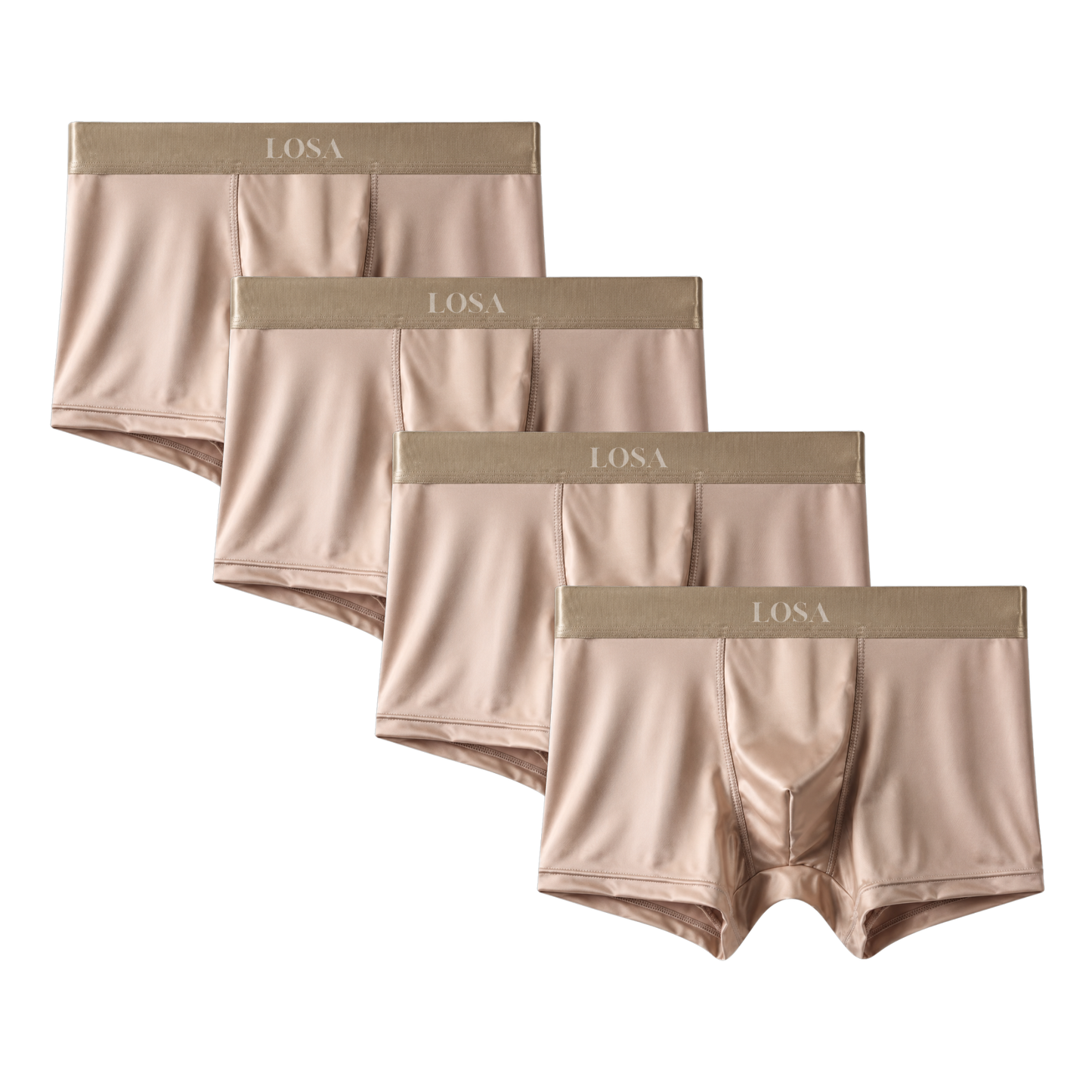Boxer uomo LOSA Cool Silk color Peach — tessuto seta ghiaccio premium
